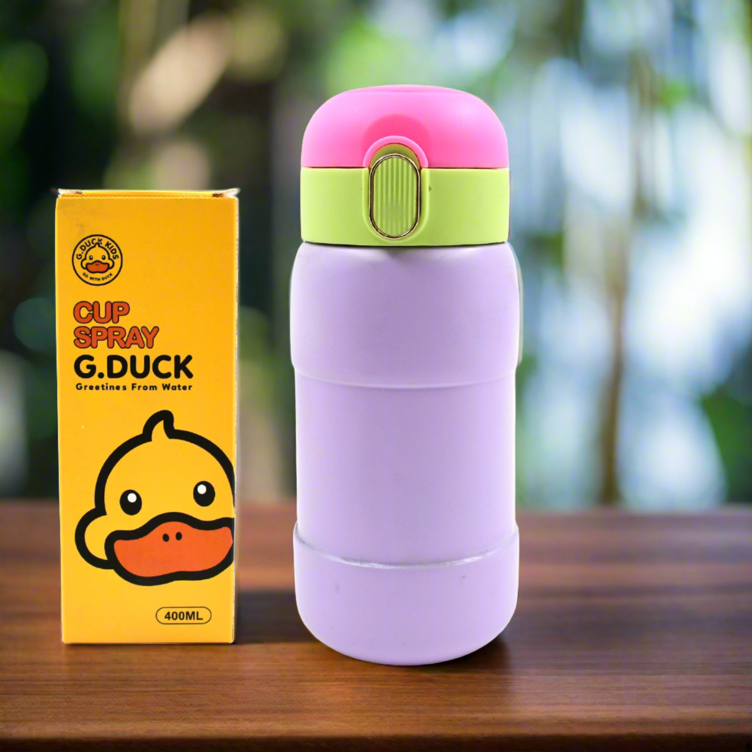 Duck Stainless Steel Water Bottle 400 ML (1 Pc / Mix Design) - 13037_ss_duck_water_bottle_400ml_no1