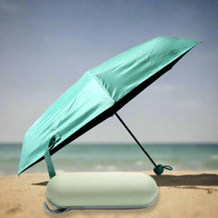 5 Fold Manual Open Umbrella With Capsule Case | Windproof, Sunproof & Rainproof  - 9534_5_fold_umbrella_n_case