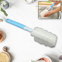 Sponge Cleaning Brush Kitchen Tool Bottle Soft Brush for Dishes| Cleaning Brush  - 8857_bottle_cleaning_brush_22cm