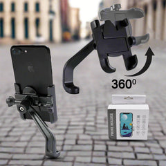 Full Metal Body Bike & Scooty 360 Degree Rotating Mobile Holder Stand for Bicycl - 12674_360d_metal_mobile_holder