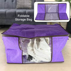 Clothing storage bag with zipper, non-woven storage bag for storing the clothes  - 17675_storage_zipper_bag