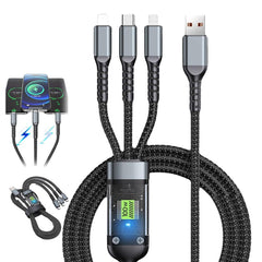 3-in-1 Super Fast Charging Cable 100w, Multifunctional Convenient Super Fast Cha - 13111_3in1_charging_cable_100w