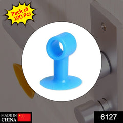 Anti-collision silicone pad for doors, pack of 100, protects walls and handles.