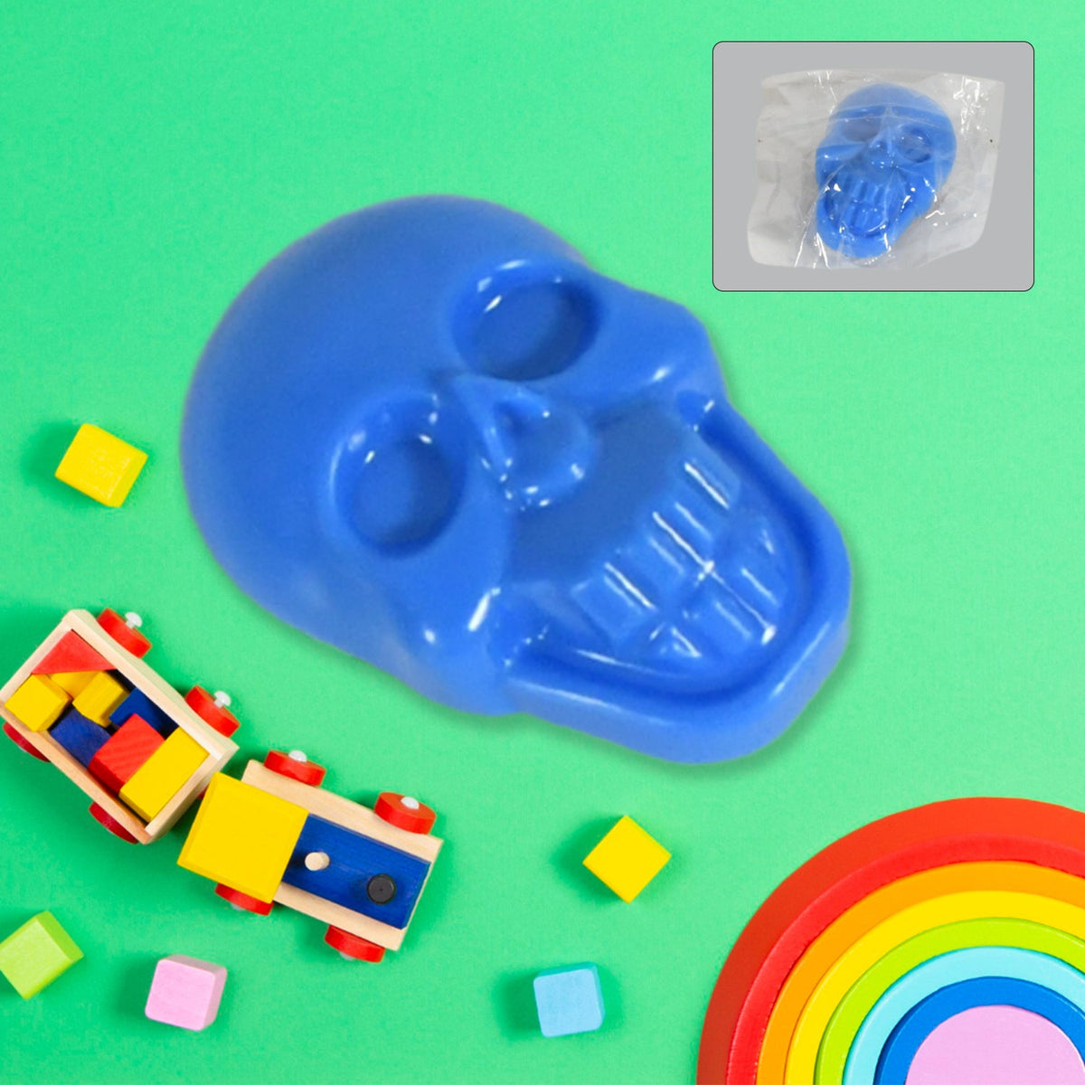 Pull Back Skull Toy, Small DIY Pull Back Skull Toy For Kids - 1928_pull_back_skull_atp257