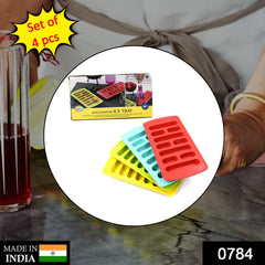 4 Pc Fancy Ice Tray used widely in all kinds of household places while making ic - 0784_4pc_fancy_ice_tray