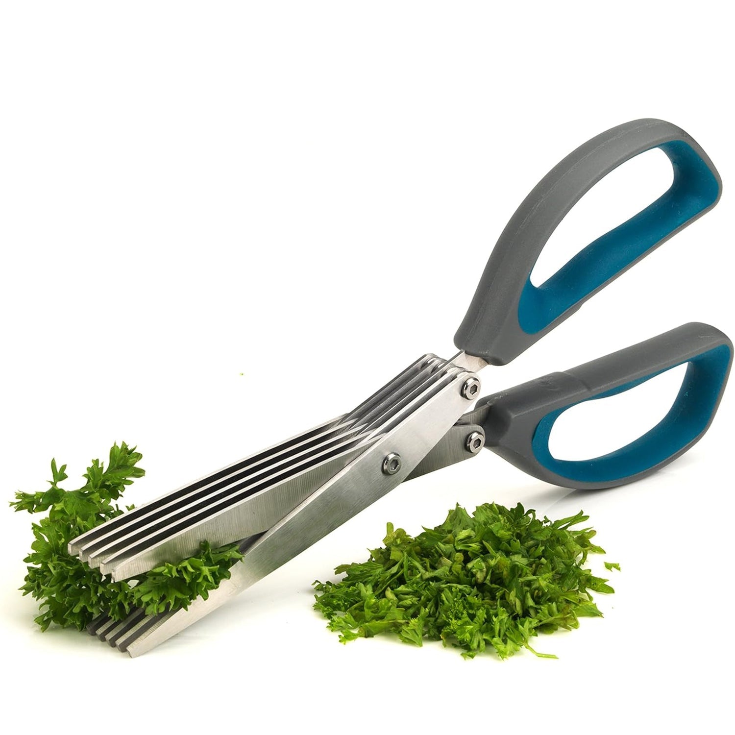 Multifunction Vegetable Stainless Steel Herbs Scissor with 5 Blades (1 Pc) - 10119_5_blade_herb_scissor_1pc_no8