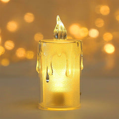 Simple Candles for Home Decoration, Crystal Candle Lights - 6240a_8cm_simple_candle_light