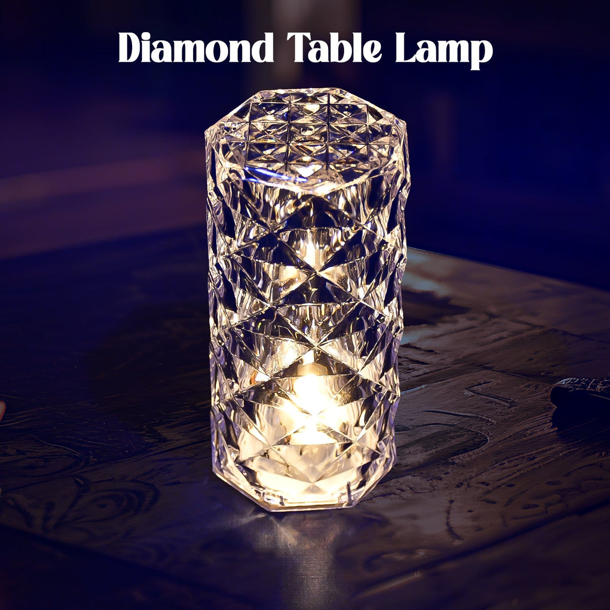 Diamond table lamp Candles for Home Decoration, Crystal Candle Lights - 6240_13cm_diamond_candle_light