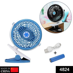 Portable USB clip fan, ideal for personal cooling in hot weather