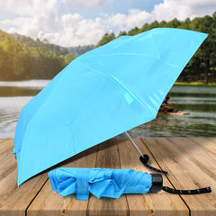 3-Fold Umbrella Summer Sun and Rain Protection Foldable Cute Umbrella || UV P - 8571_foldable_umbrella_1pc_no8