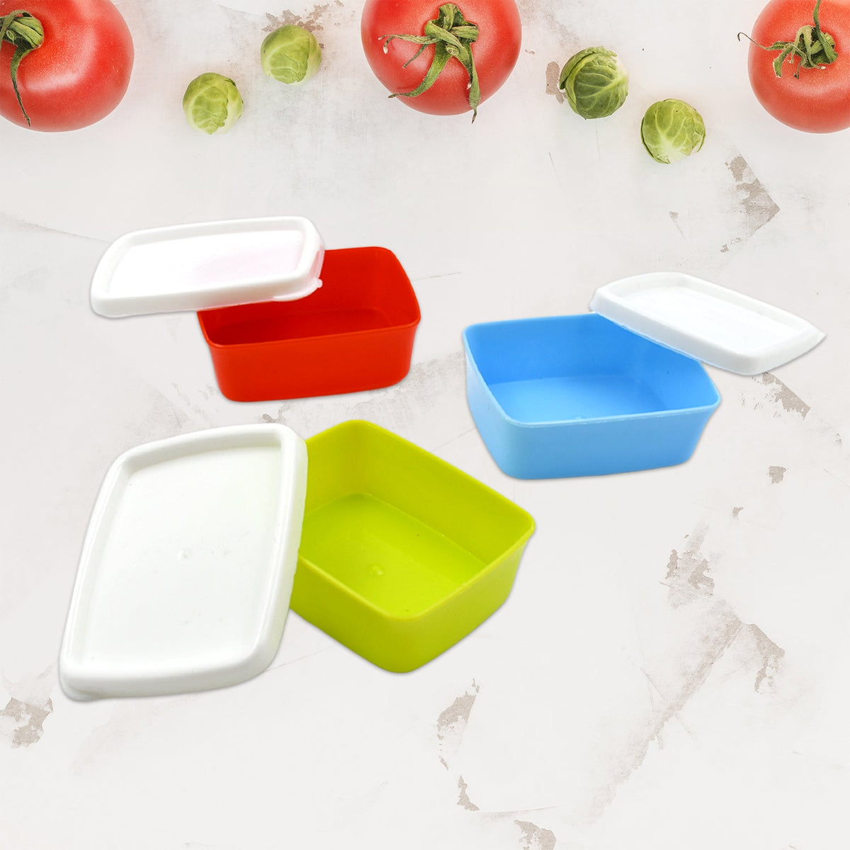 Plastic Airtight Containers Set, Small Plastic Container Set, Rectangular Plasti - 5556_pla_small_container_3pc_d61