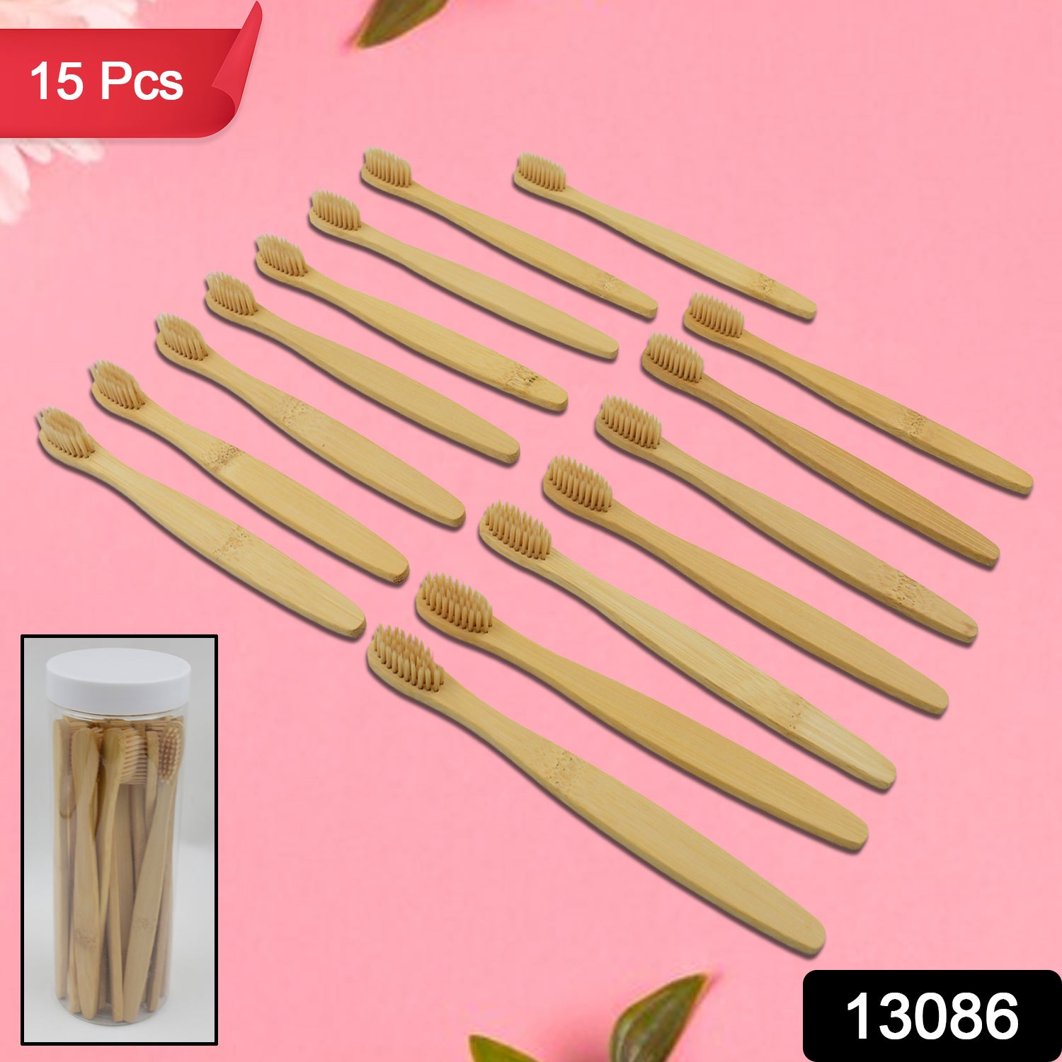 Bamboo Wooden Toothbrush Soft Toothbrush Wooden Child Bamboo Toothbrush Biodegra - 13086_wooden_toothbrush_15pc_no9