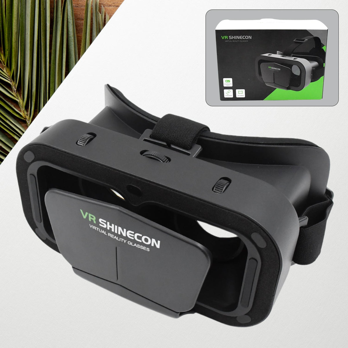 3d Virtual Realty Headset Compatible with iPhone & Android Virtual Reality Goggles For 3D - 12837_3d_virtual_reality_box_1pc