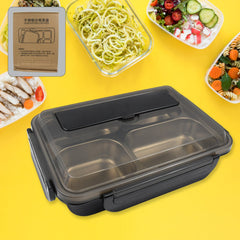 4 Compartment Insulated Lunch Box Stainless Steel |Tiffin Box for Boys, Girls, S - 10034_ss_4com_insulated_lunch_box