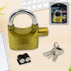 सुरक्षा अलार्म धातु लॉक सिस्टम 3 कुंजी के साथ (1 सेट / मिक्स रंग) - 8633_security_alarm_padlock