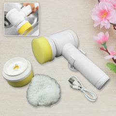 Multifunctional Magic Brush, Portable Electric Cleaning Brush with 2 Replaceable - 6264_5in1_electric_cleaning_brush