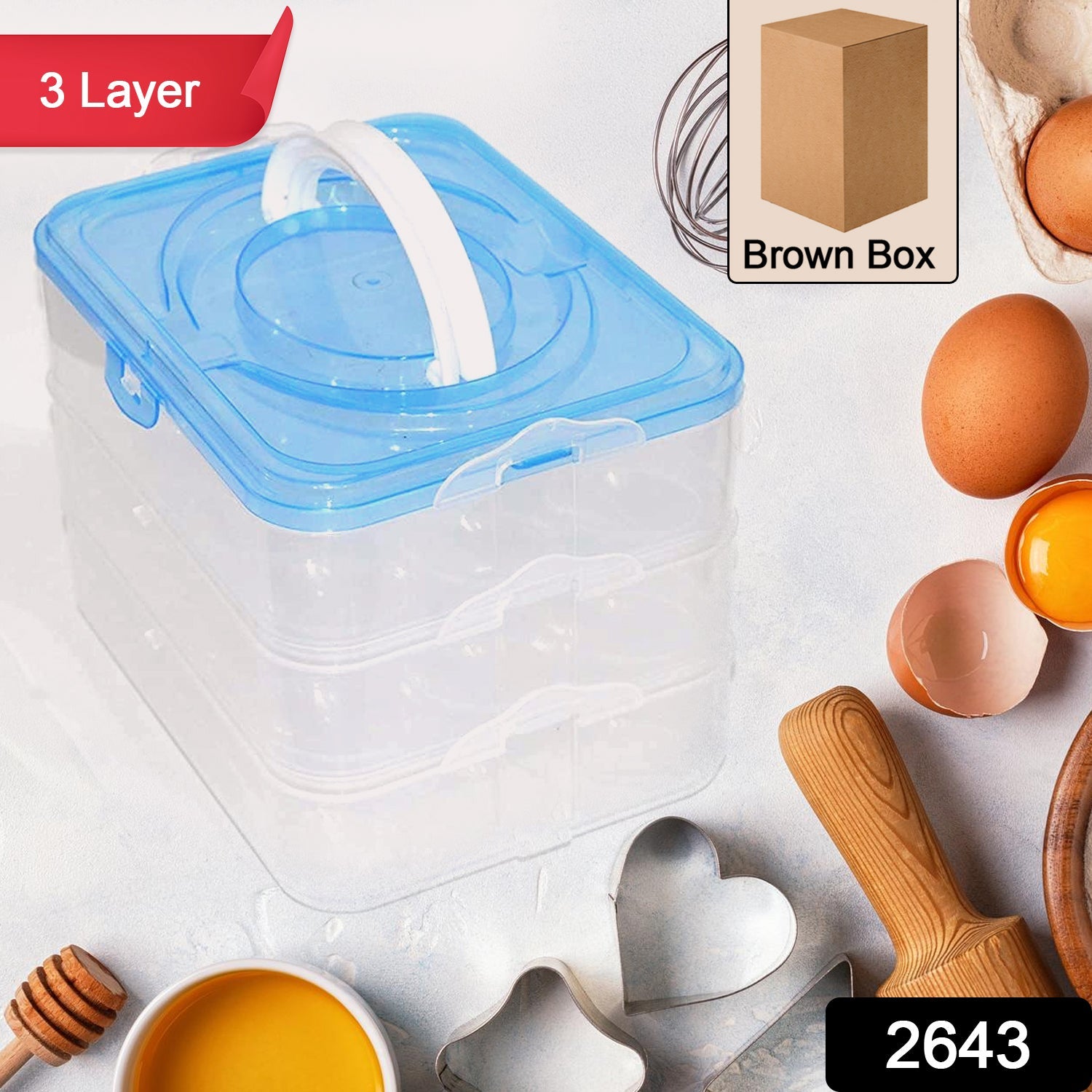 3-Layer Plastic Refrigerator Egg Storage Box (36 Grid) - 2643_36grid_egg_box