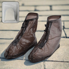 Plastic Shoes Cover Reusable Anti-Slip Boots Zippered Overshoes Covers Transpare - 17974_rain_shoe_cover_xxxl_1_pair