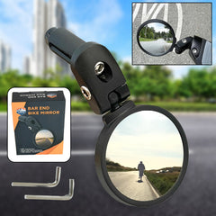 Bar End Bike Mirror, Safe Rearview Mirror 360° Rotatable & Foldable Safety Bicy - 8505_bar_end_bike_mirror_1pc