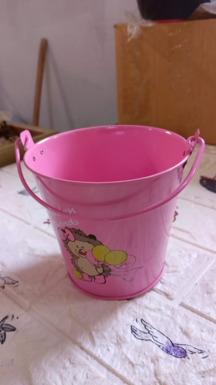 Small Metal Buckets with Handles, Bucket Plant Kids Pot Plant Succulents Metal F - 9274_small_metal_bucket_1pc