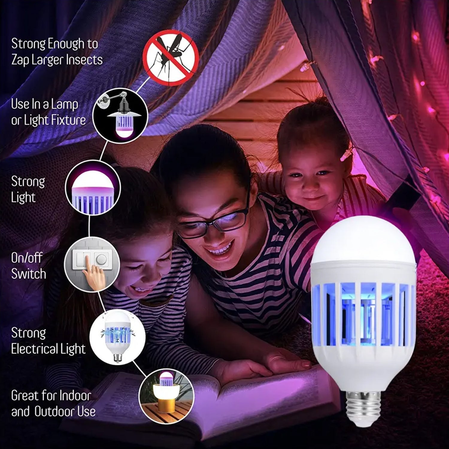 15W  Mosquito Killer Lamp E27 Summer Moths Flying Insects Led Zapper Mosquito Ki - 12664_mosquito_killer_lamp_15w