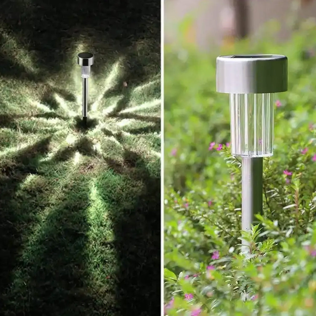 Solar Panel Led Spike Spot Light Landscape Garden Yard Path Lawn Outdors Solar L - 9200_solar_pathway_lights_2pc