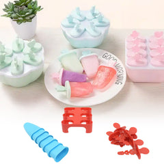 Ice Candy Maker 6 pcs Set Kulfi Maker Ice Candy Mould Clear Popsicle Mold Homema - 2396_ice_candy_maker_6pc