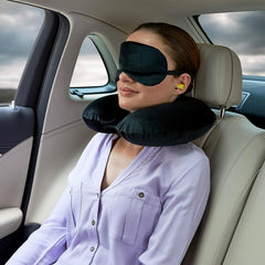 8512 3 in 1 Comfortable Travel Sleeping Kit, Neck Pillow, Eye Mask & Ear Plug S - 8512_travel_sleeping_kit