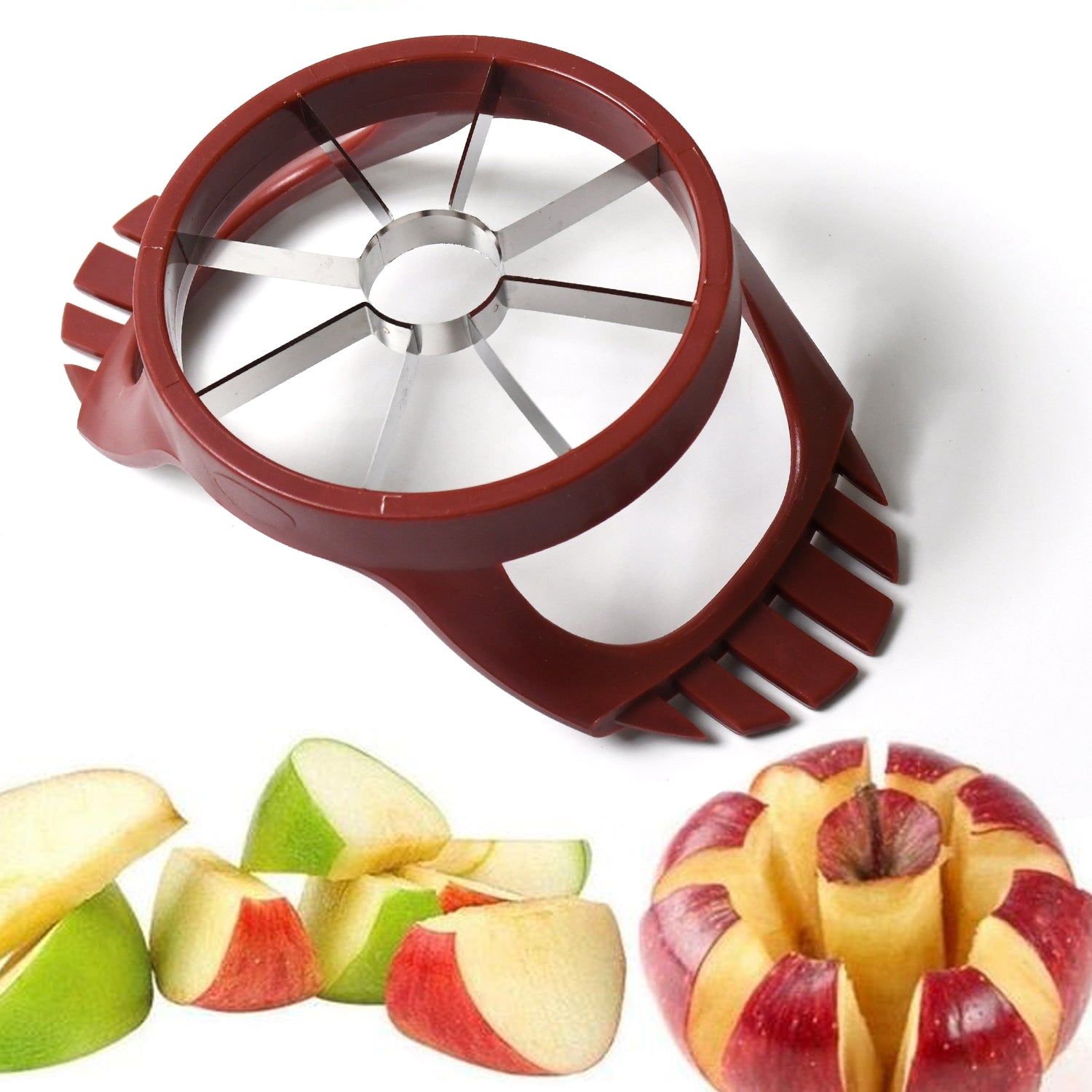 stainless steel apple cut, apple slicer, fruit divider, core remover, separator - 5605_fruits_slicer