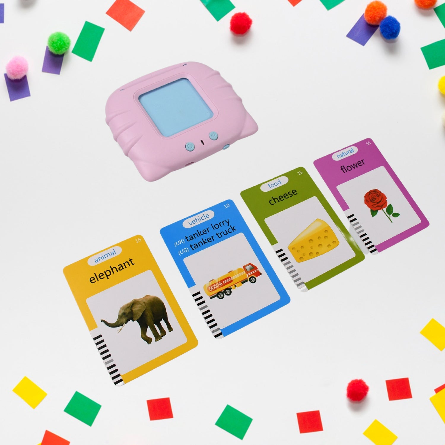 Preschool Learning Toys Flash Cards for Small Kids Educational Toys English Word - 17900_learning_machine_toy_with_cards