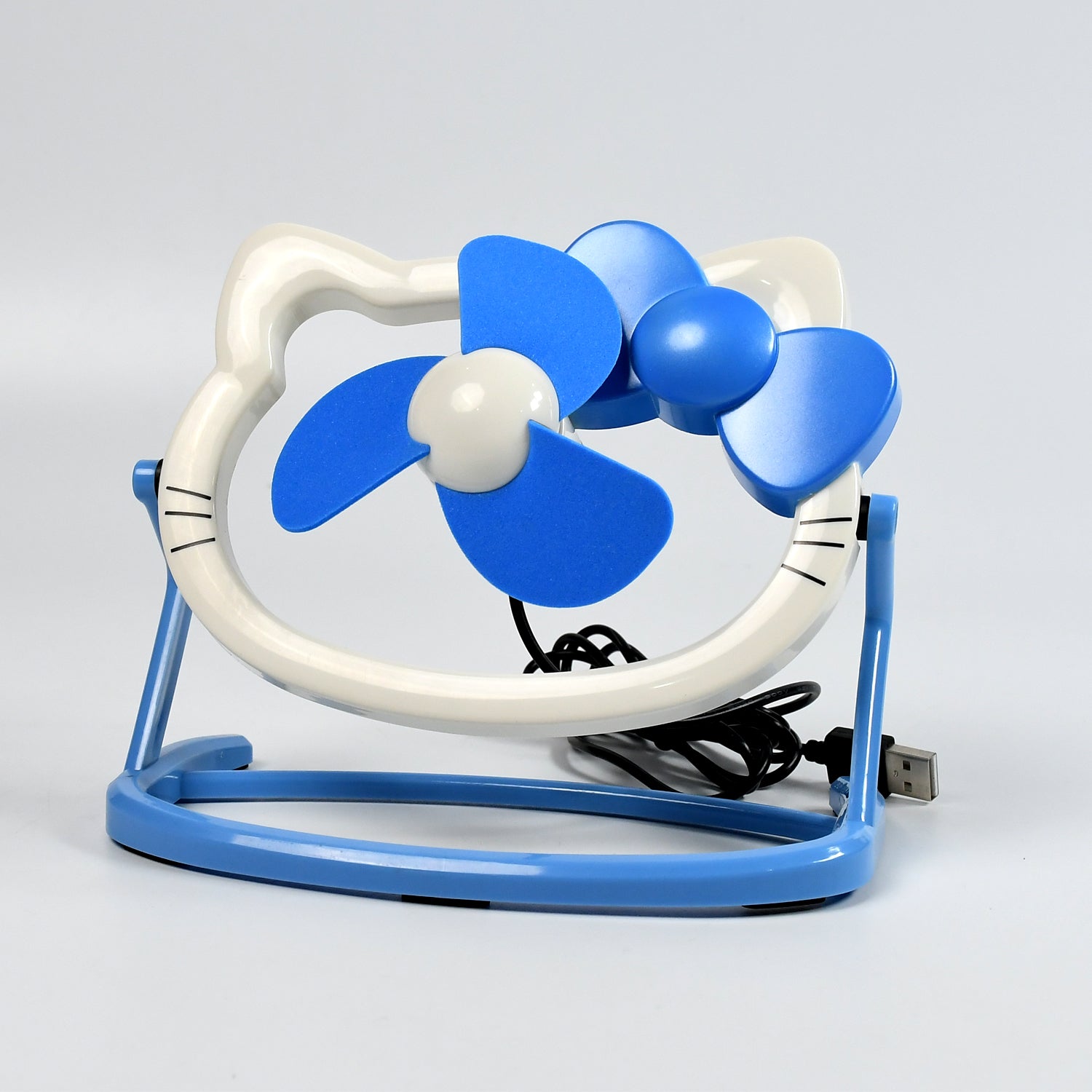 HELLO KITTY CARTOON FAN CUTE BRIGHT COLOR DESKTOP OFFICE USB MINI FAN PERSONAL D - 7708_mini_fancy_fan_no2