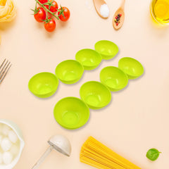 Multipurpose Small Round Plastic Bowl / Katori, Microwave Safe Reusable Lightwei - 5557_round_plastic_bowl_8pc_set