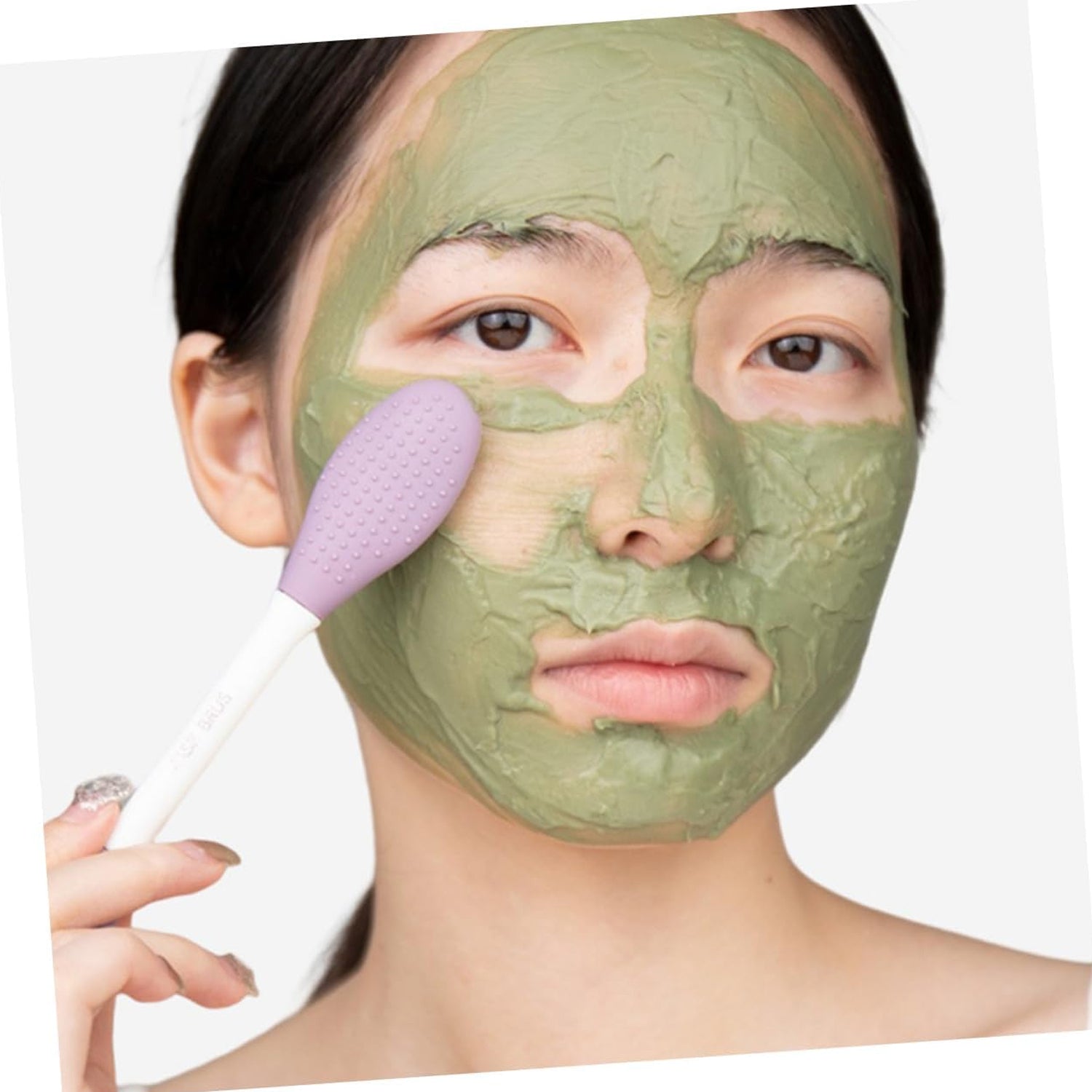 Double-headed Silicone Mask Brush Face Cleansing and Applying Mud Mask Beauty Sa - 12532_2head_face_mask_brush_1pc