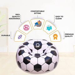 Foldable Sofa, Cartoon Style Inflatable Folding Chair, Ball Chair, Inflatable So - 17732_soccer_ball_chair_110x80cm