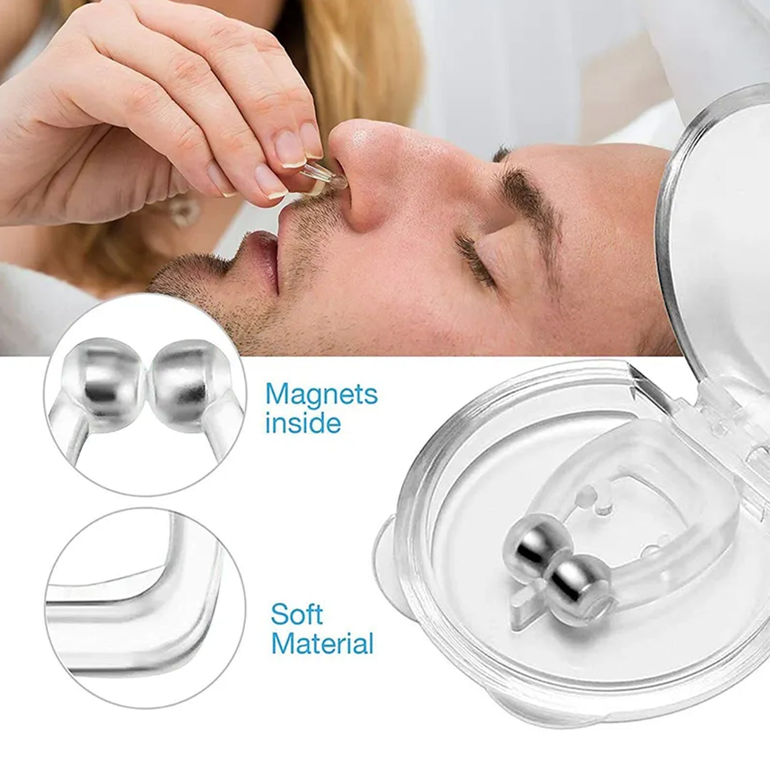 Anti Snore device for men and woman Silicone Magnetic Nose Clip For heavy Snorin - 0349_anti_snore_nose_clip