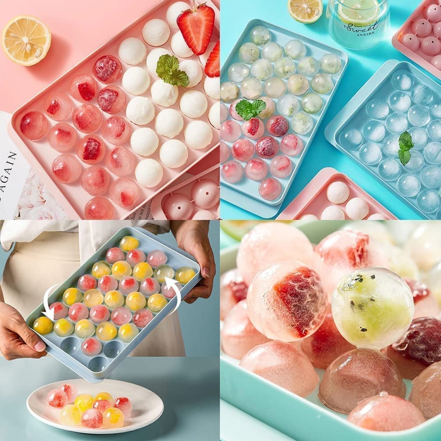 Plastic Round BPA Free Reusable Ice Cube Ice Ball Mold / Lollipop Candy Maker (2 - 2319_lolipop_n_ice_maker