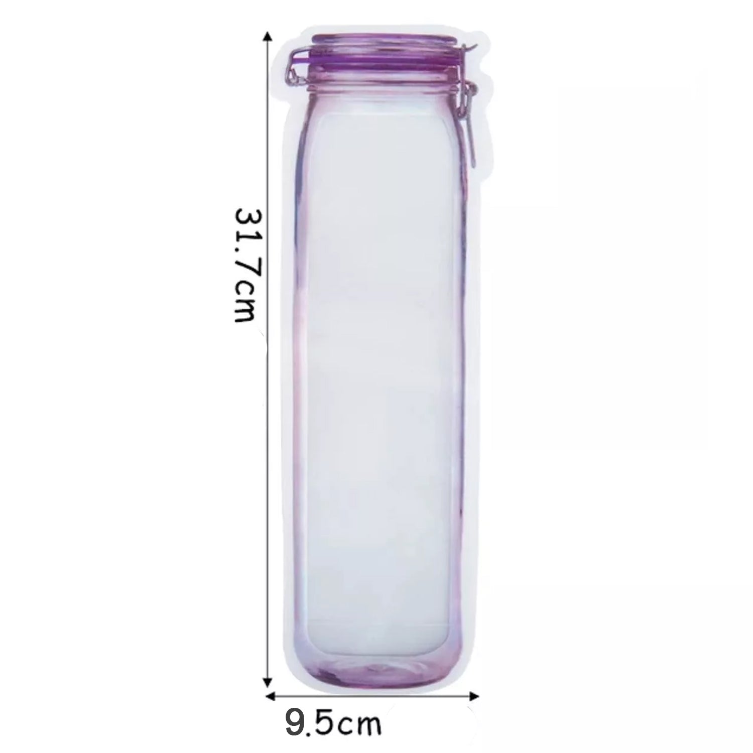 Food Storage Bag Bottles Shape Ziplock Bags Reusable (1 Pc / 500 ML) - 10068_bottle_food_storage_bag_500ml