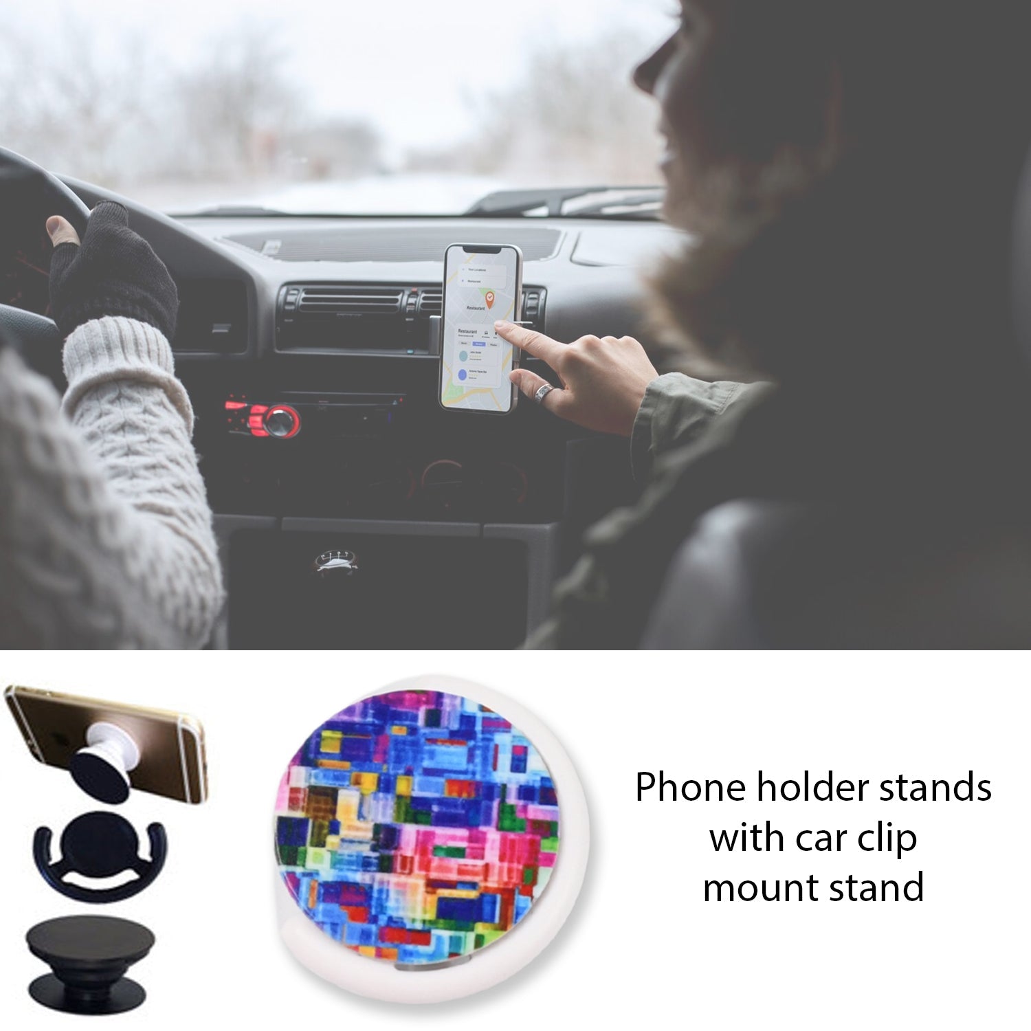 Fashion design pop up mobile phone grip holder smart phone bracket, Phone Stand  - 12731_phonestand_grip_popclip