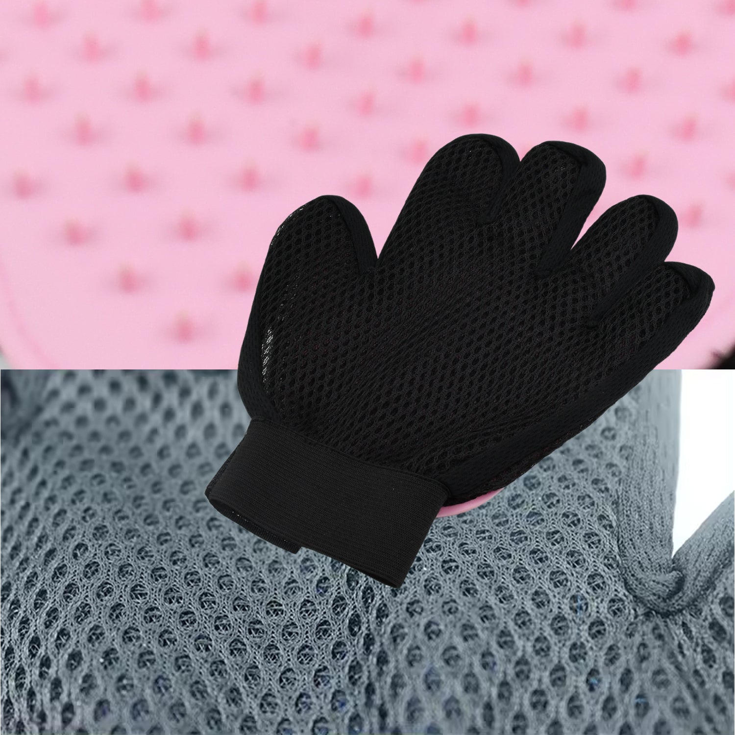 Pink  Gloves, Gloves Bathing Tool (1 Pc) - 17956_pink_multi_clea_gloves_1pc