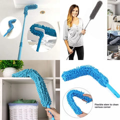 Long Handle Dust Cleaning Brush, Adjustable Microfiber dust Brush, Foldable Home - 12728_long_handle_dust_cleaner