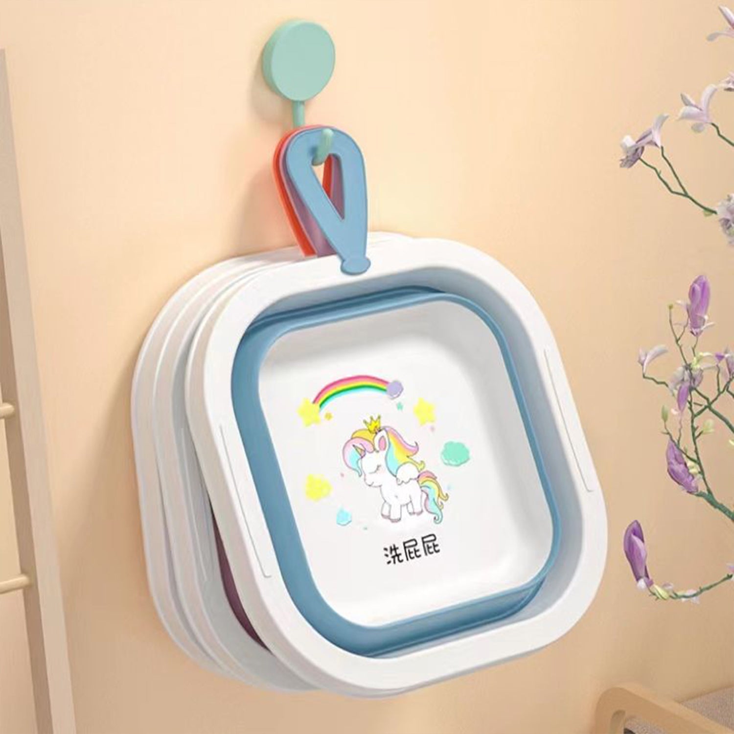 Wash Basin, Space Saving Multi Function Foldable Baby Wash basin Easy Clean Ligh - 17511_fold_baby_wash_basin