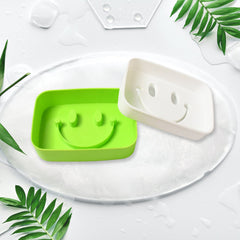 Portable Travel Home Box Cute Cartoons Smile Face Container Draining Holder Soap - 14500_traveling_smiley_soabbox