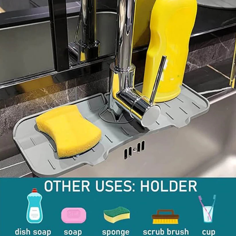 Superior eMart Silicone Sink Faucet Mat for Drip Control