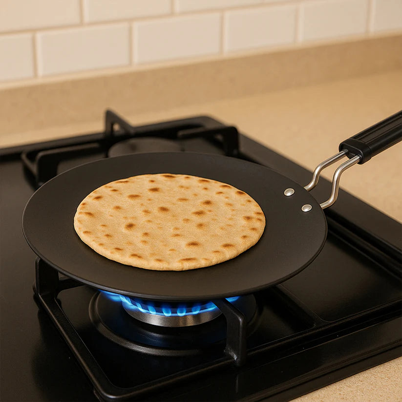 Non-stick Flat Roti Tawa With Heat-Resistant Handle (10 Inch 1 Pc)