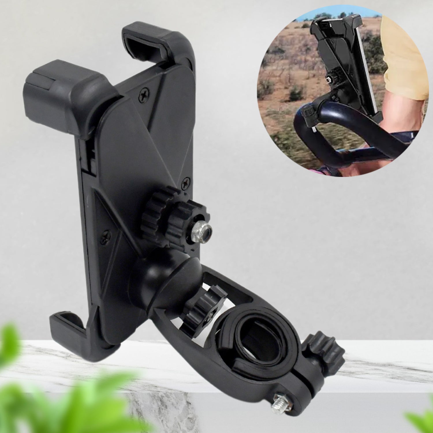 360° रोटेशन फ़ोन माउंट मोटरबाइक फ़ोन होल्डर (1 पीस) - 8405_motor_bike_phone_holder