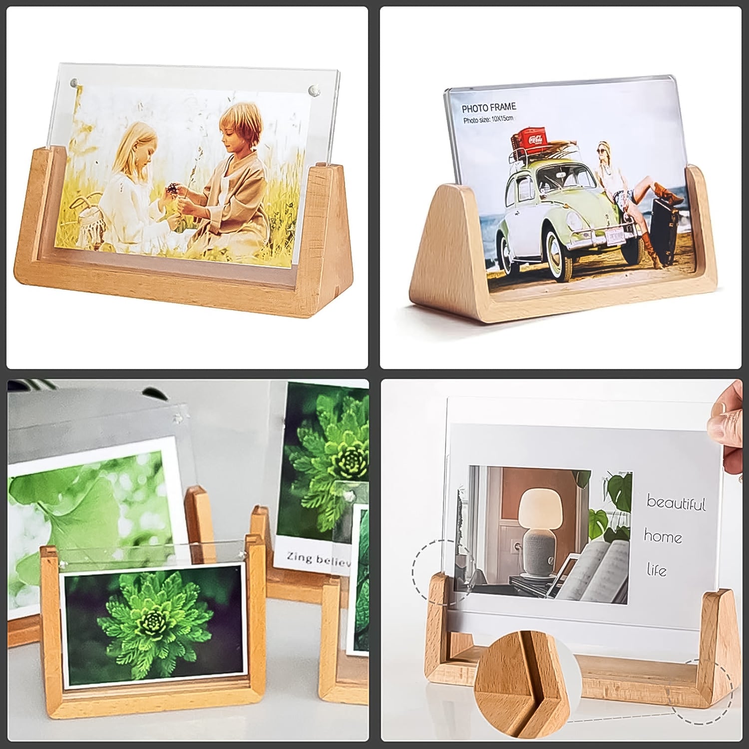  Wooden Picture Stand, Photo Frame Stand (1 Pc) - 17913_wooden_picture_frame_stand