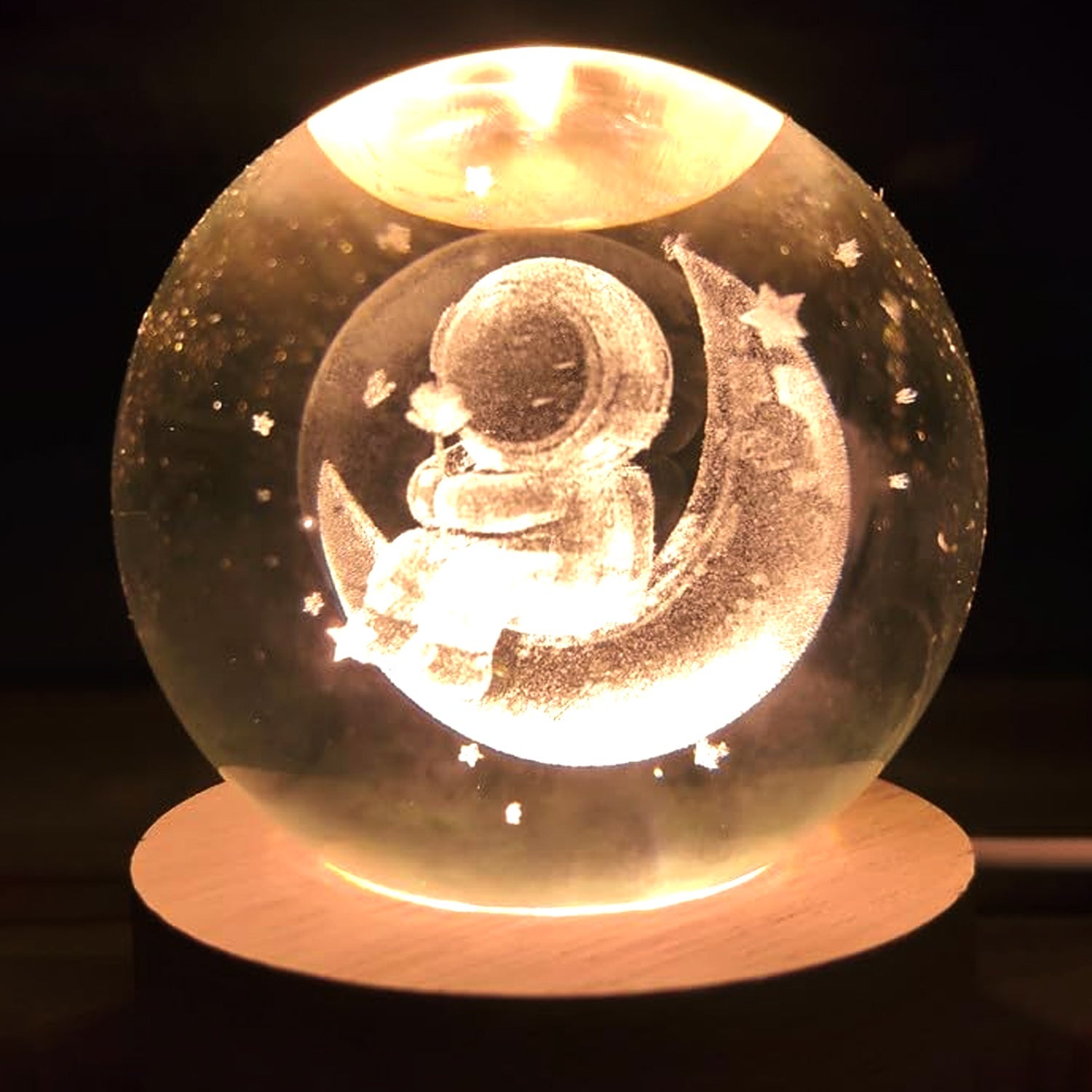 Astronaut Ball Night Light Lamp Decorative Lamp For Living Room Decor (1 Pc) - 13476_3d_galaxy_ball_lamp