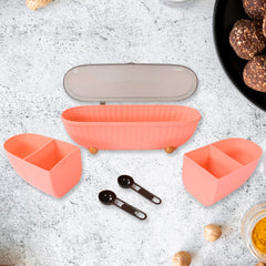 8255 Spice Bottle Spice Jar Durable Spice Seasoning Box, Jar Food Grade Spoon S - 8255_4com_dry_fruit_tray_1pc