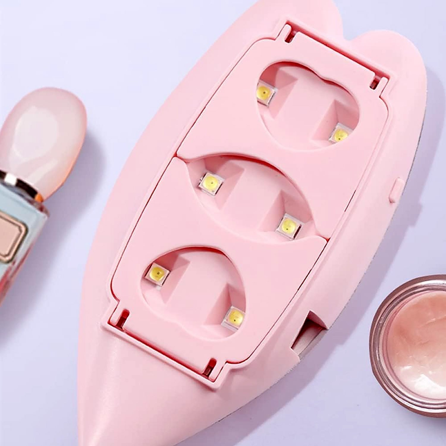 Mini Nail Lamp 6w 6 Led UV Nail Dryer with USB Cable for Gel Nail Polish Nail Ar - 12914_mini_nail_lamp_1pc