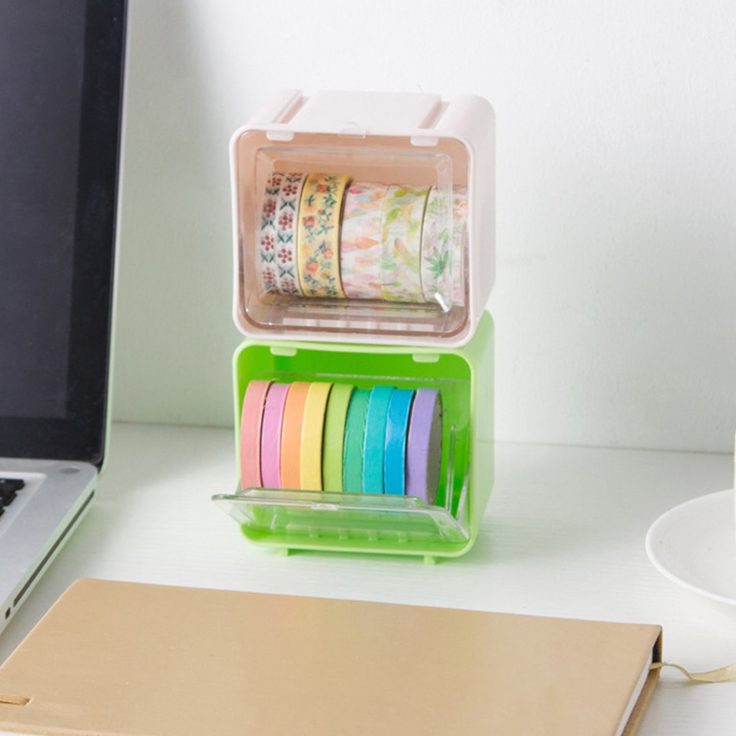 Storage Box Storage Container Tape Storage Boxes Durable Convenient Plastic Tran - 17611_multi_trans_storage_box